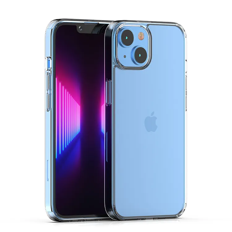 Clear Acrylic TPU Case for iPhone 7 to 15 Plus Pro Max, SE2 - 1.5mm Shockproof Transparent Protective Back Cover