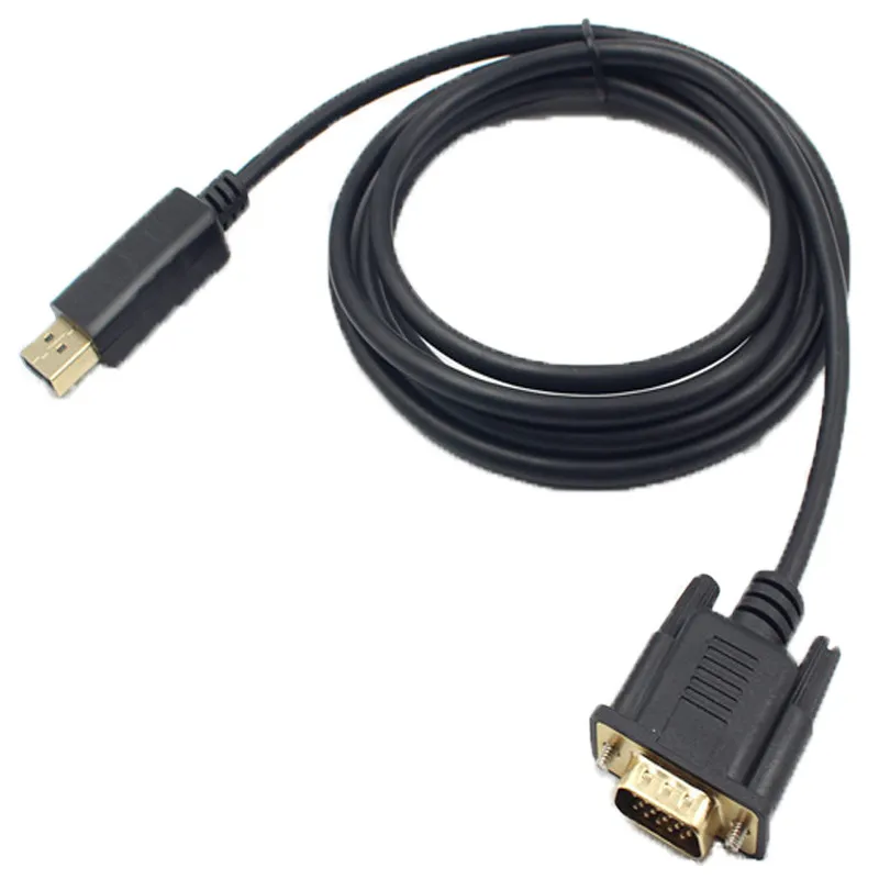 DisplayPort to VGA Adapter Cable, DP Male to VGA Male Converter Cable, 1080P DP to VGA Connector for MacBook, HDTV, Projector, PC