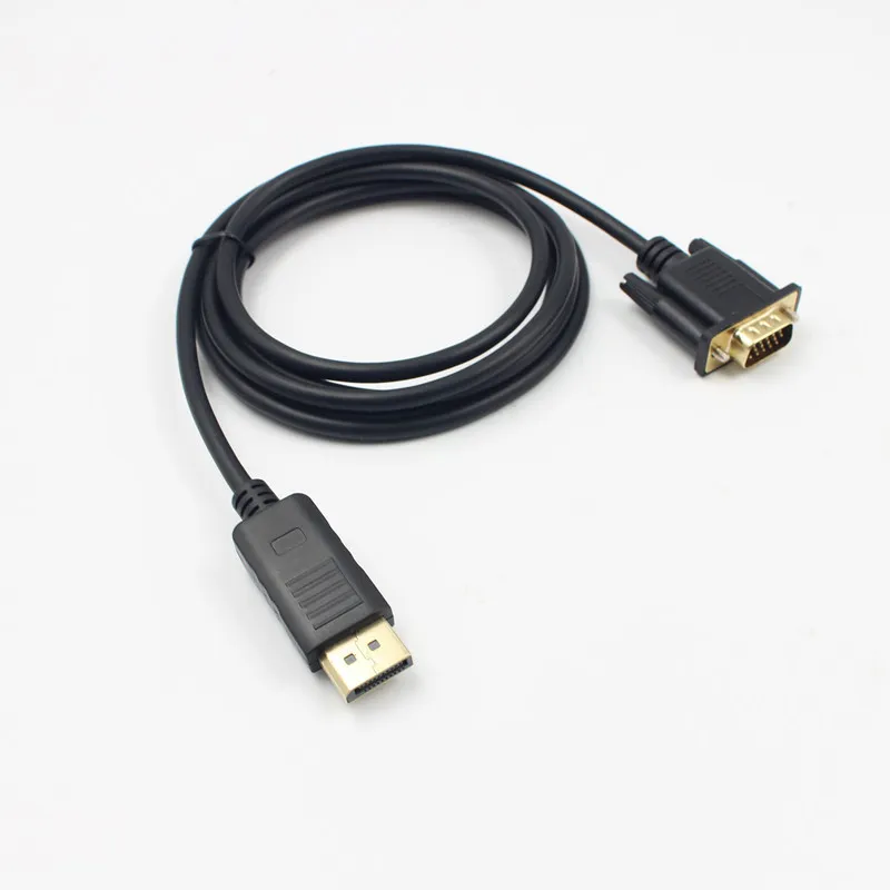 DisplayPort to VGA Adapter Cable, DP Male to VGA Male Converter Cable, 1080P DP to VGA Connector for MacBook, HDTV, Projector, PC