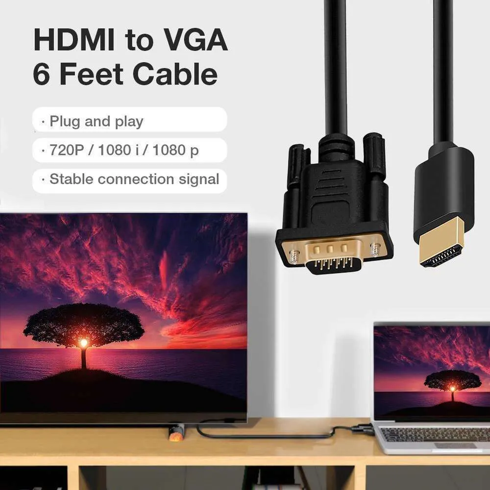 DisplayPort to VGA Adapter Cable, DP Male to VGA Female Converter, 1080P Display Port Connector for Projector, MacBook, HDTV, Projector